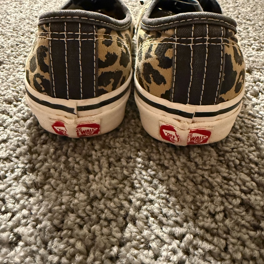 Vans Black and Tan Leopard Sneakers - Picture 4 of 5